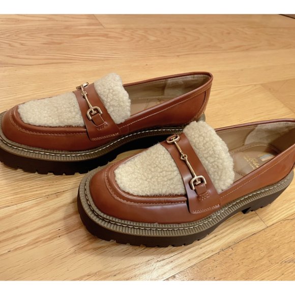 Sam Edelman - Laurs Lug Sole Loafer Dark Mocha/Natural Box Leather - Size 6.5 - Picture 3 of 4